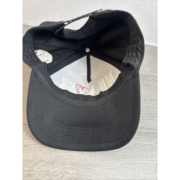 No Luck Heart Black SnapBack Cap Hat - Picture 3 of 4